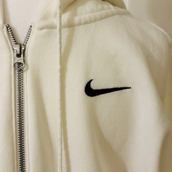 NIKE Men’s Zip Hoodie White Jacket Sz Small - Picture 3 of 12